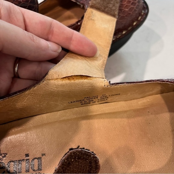 ALEGRIA Textured Patent Slip-On Mary Jane Snake Print Leather / EU 37 / US 7-7.5 - Picture 9 of 16